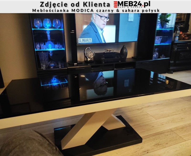 Meblościanka MODICA czarny & sahara połysk - zdjęcie od klienta