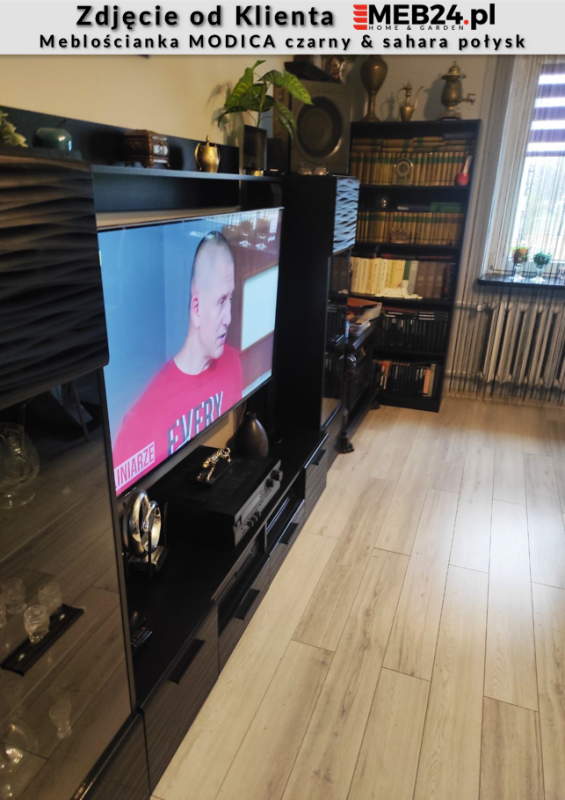 Meblościanka MODICA czarny &amp; sahara połysk - zdjęcie od klienta