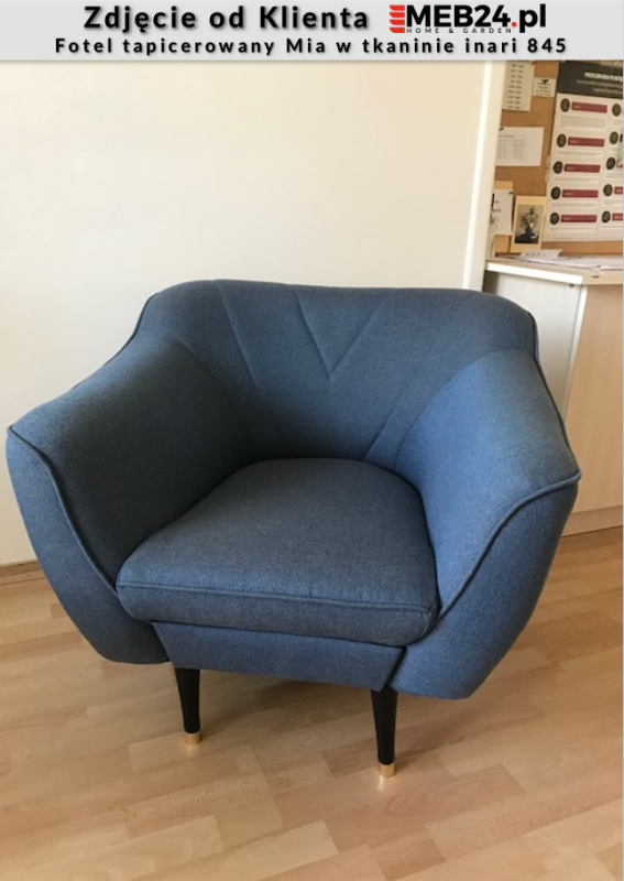Fotel tapicerowany Mia w stylu skandynawskim - zdjęcie od klienta