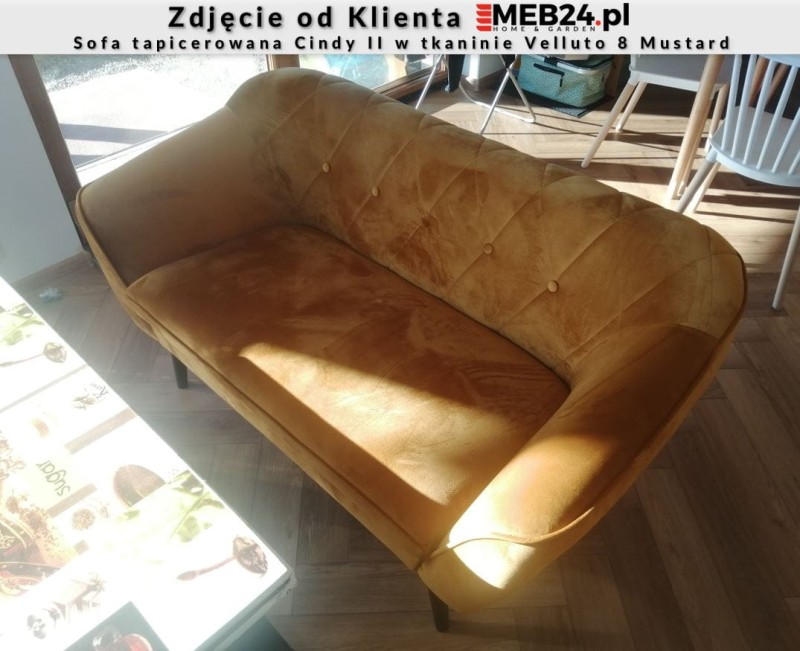 Sofa tapicerowana Cindy II w stylu skandynawskim - zdjęcie od klienta