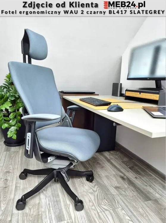 Fotel gabinetowy ergonomiczny WAU 2 czarny BL417 SLATEGREY  - zdjęcie od klienta