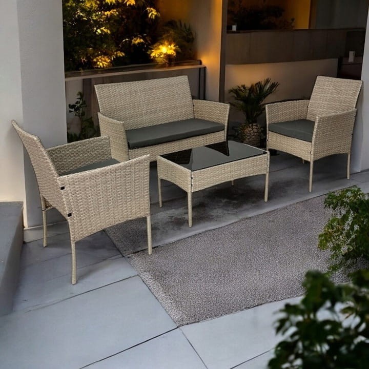 Zestaw mebli ogrodowych z technorattanu Hawana Naturalny