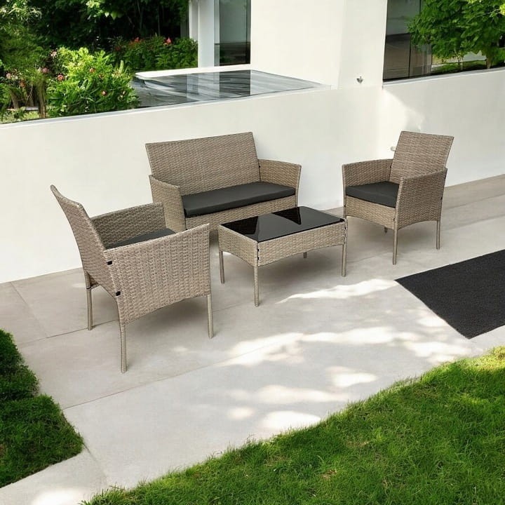 Zestaw mebli ogrodowych z technorattanu Hawana Naturalny