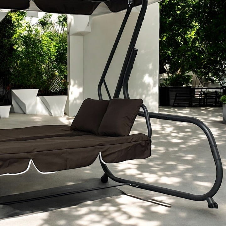 Huśtawka ogrodowa wolnostojąca Ragabas XXL duża Brąz