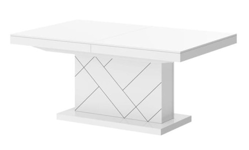 Ławostół MATERA MAX 120-170 Biały połysk