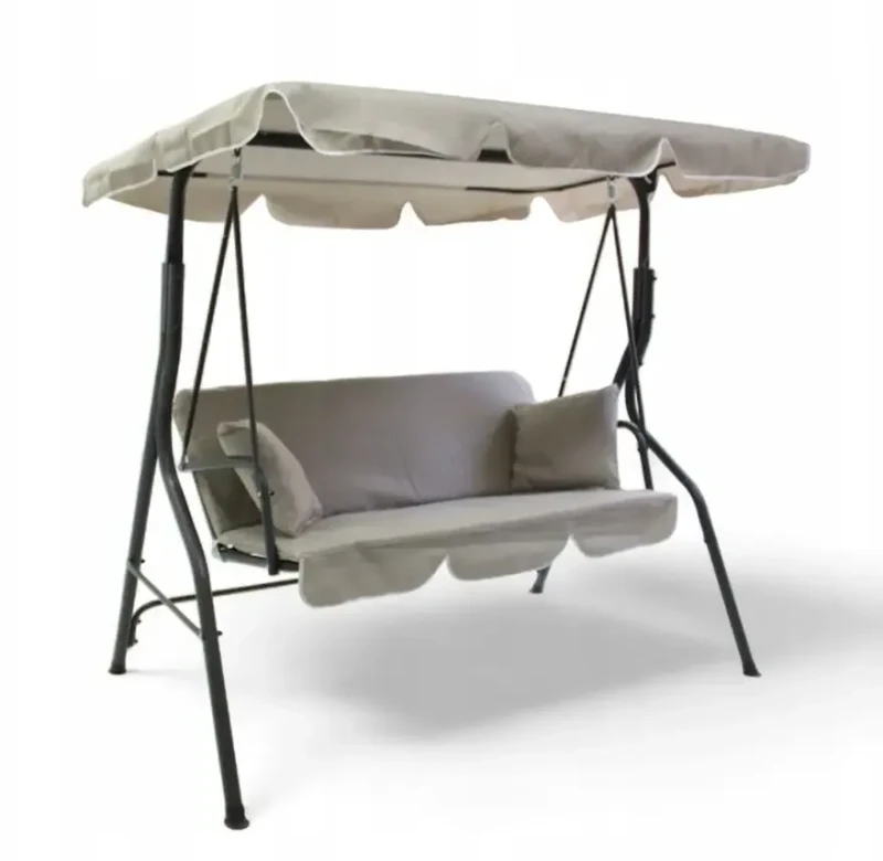 Huśtawka ogrodowa wolnostojąca Nrico 3 osobowa Jasny Brąz