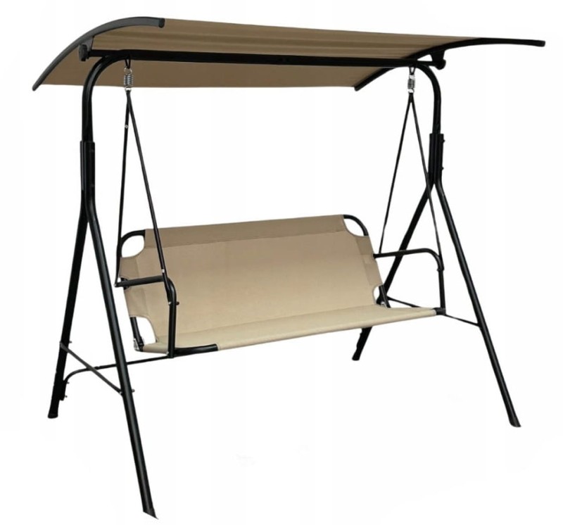 Huśtawka ogrodowa wolnostojąca Classic bujana 3 osobowa Jasny brąz (gold)
