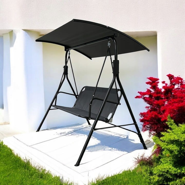 Huśtawka ogrodowa wolnostojąca Classic bujana 3 osobowa Szary