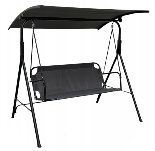 Huśtawka ogrodowa wolnostojąca Classic bujana 3 osobowa Szary