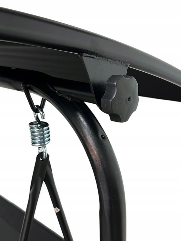 Huśtawka ogrodowa wolnostojąca Classic bujana 3 osobowa Czarny