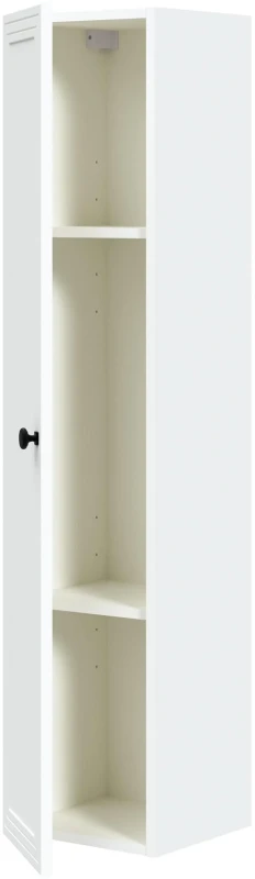 Słupek łazienkowy Toreto wiszący jednodrzwiowy z cichym domykiem 32 cm biały