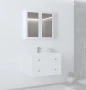Szafka lustrzana Toreto z cichym domykiem do łazienki 80 cm biały mat