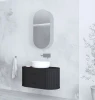Szafka pod umywalkę Venezia z 2 szufladami do łazienki 95 cm czarny