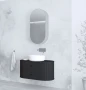 Szafka pod umywalkę Venezia z 2 szufladami do łazienki 95 cm czarny