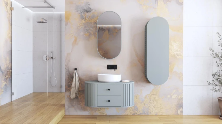 Szafka pod umywalkę Venezia z 2 szufladami do łazienki 95 cm fjord