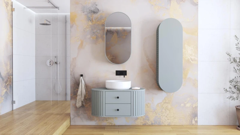 Szafka pod umywalkę Venezia z 2 szufladami do łazienki 95 cm fjord