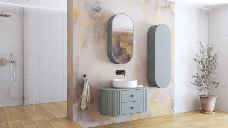 Szafka pod umywalkę Venezia z 2 szufladami do łazienki 95 cm fjord