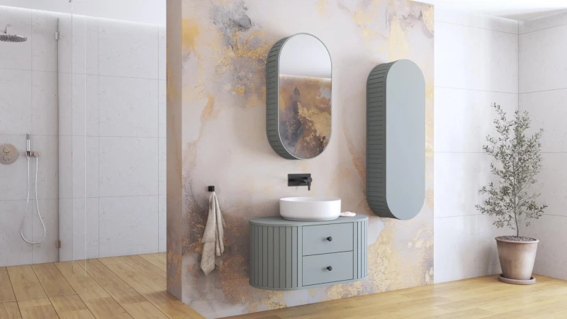 Szafka pod umywalkę Venezia z 2 szufladami do łazienki 95 cm fjord