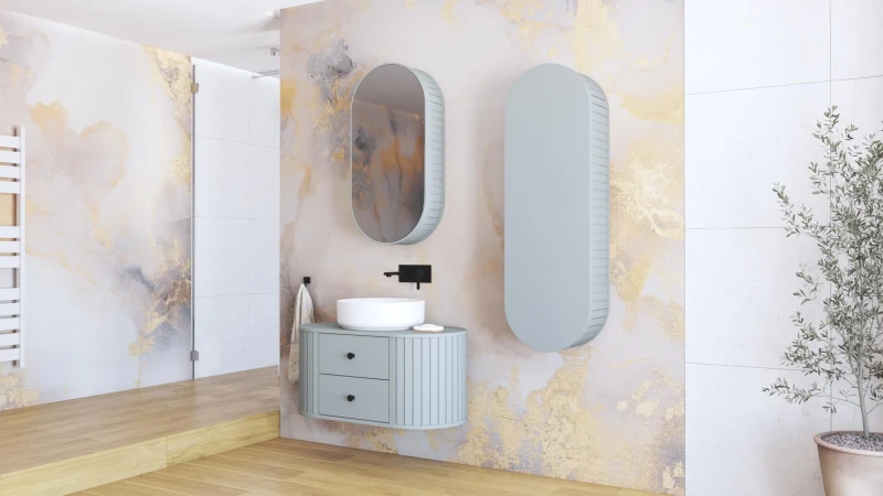 Szafka pod umywalkę Venezia z 2 szufladami do łazienki 95 cm fjord