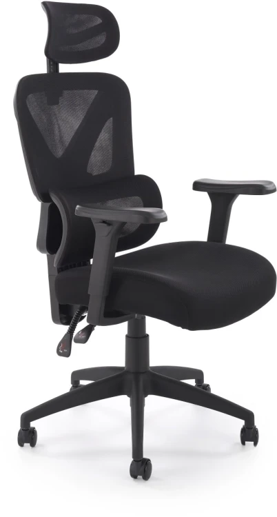 Fotel gabinetowy Astral obrotowy ergonomiczny z funkcją multiblock do biura czarny