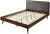 Łóżko podwójne Cassidy 140x200 cm tapicerowane popielaty/orzech