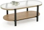 Stolik kawowy Kamala z półką do salonu 110 cm naturalny/czarny