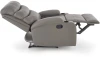 Fotel wypoczynkowy Perus rozkładany z uchwytem na napoje do salonu popielaty
