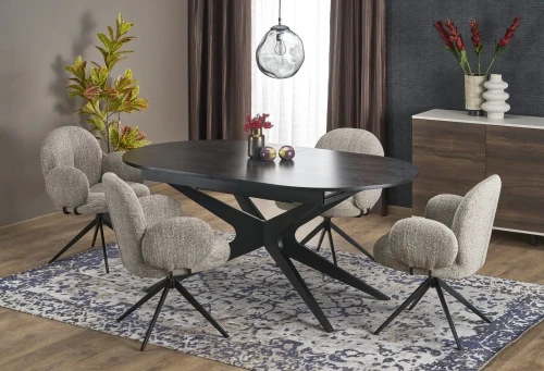 Stół rozkładany Sandro 8-osobowy do jadalni 180-240 cm czarny