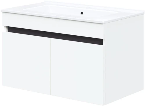 Szafka pod umywalkę Figaro dwudrzwiowa nowoczesna do łazienki 80 cm biały