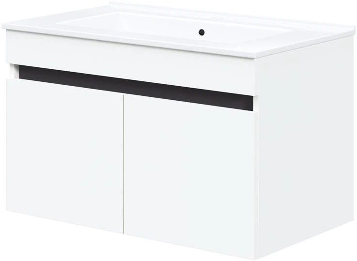 Szafka pod umywalkę Figaro dwudrzwiowa nowoczesna do łazienki 80 cm biały