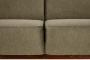 Sofa tapicerowana Milano trzyosobowa drewniany stelaż do salonu oliwkowy/ciemny orzech