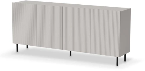 Komoda Paxos 2 ryflowane fronty do salonu 180 cm kaszmir/czarny