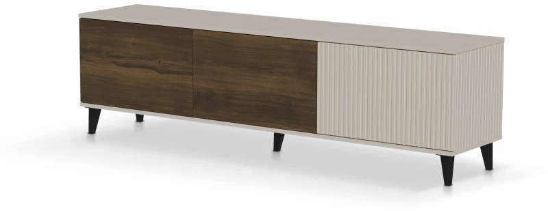 Szafka RTV Random 2 trzydrzwiowa do salonu 180 cm kaszmir/orzech