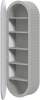 Słupek łazienkowy Venezia jednodrzwiowy z 5 półkami 43 cm cashmere mat