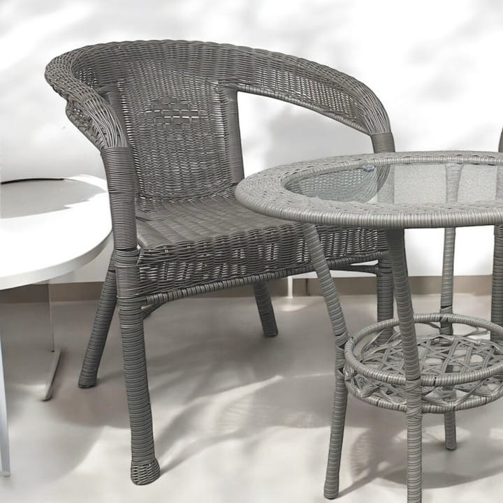 Zestaw mebli ogrodowych z technorattanu Classic Mini Szary