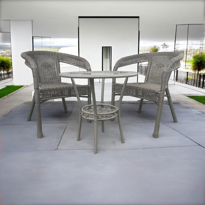 Zestaw mebli ogrodowych z technorattanu Classic Mini Szary