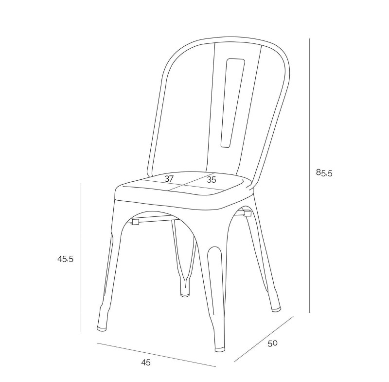 Przecierane Krzesło Paris Antique czarne