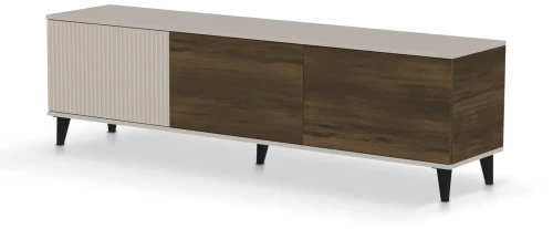 Szafka RTV Random 2 trzydrzwiowa do salonu 180 cm kaszmir/orzech