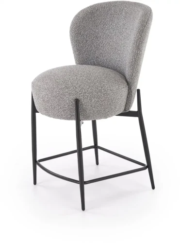 Krzesło barowe H126 hoker nowoczesny na metalowych nogach do kuchni popielaty