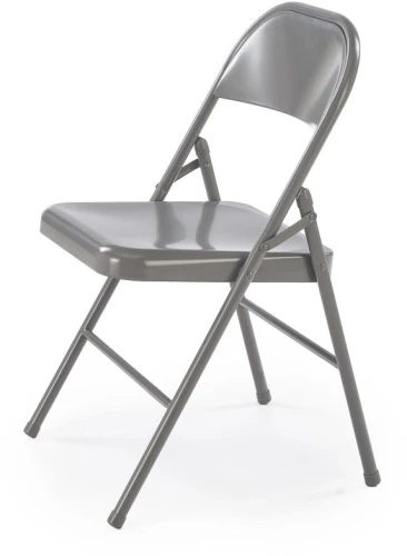 Krzesło składane K565 metalowe nowoczesne w stylu skandynawskim do kuchni popielaty