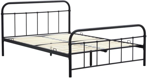 Łóżko Linda 140x200cm metalowe czarny