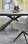 Stół rozkładany Luciano z ceramicznym blatem do jadalni 180-230 cm biały marmur