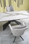 Stół rozkładany Luciano z ceramicznym blatem do jadalni 180-230 cm biały marmur