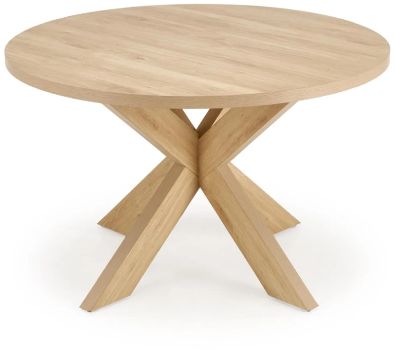 Stół okrągły Morus w stylu skandynawskim do jadalni 120 cm naturalny