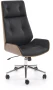 Fotel gabinetowy Webster obrotowy z mechanizmem TILT do biura orzechowy/czarny
