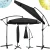 Parasol ogrodowy Merato składany z wysięgnikiem 350 cm + pokrowiec Szary