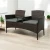 Zestaw mebli ogrodowych Twins z technorattanu sofa dwuosobowa + stolik Brąz