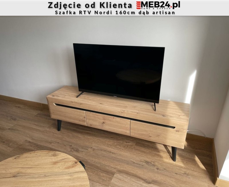 Szafka RTV Nordi 160cm dąb artisan - zdjęcie od klienta