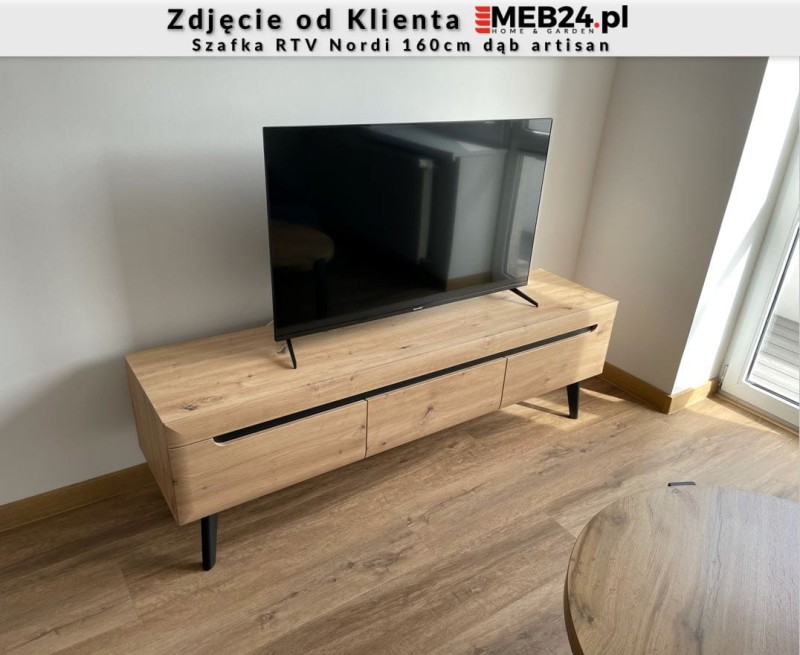 Szafka RTV Nordi 160cm dąb artisan - zdjęcie od klienta