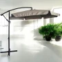 Parasol ogrodowy Merato składany z wysięgnikiem 350 cm + pokrowiec Jasny szary